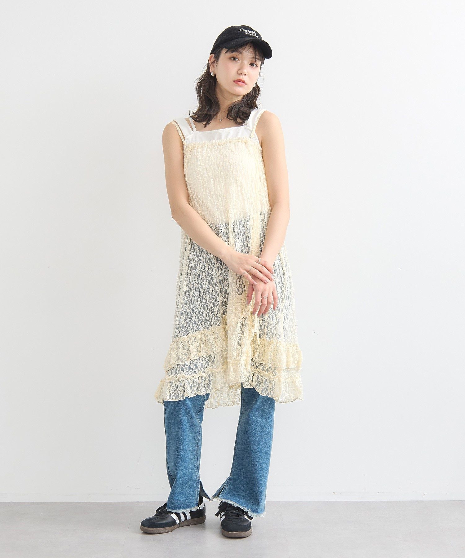 アースミュージックアンドエコロジー earth music&ecology ホルターレースキャミソール （ミント） ミント