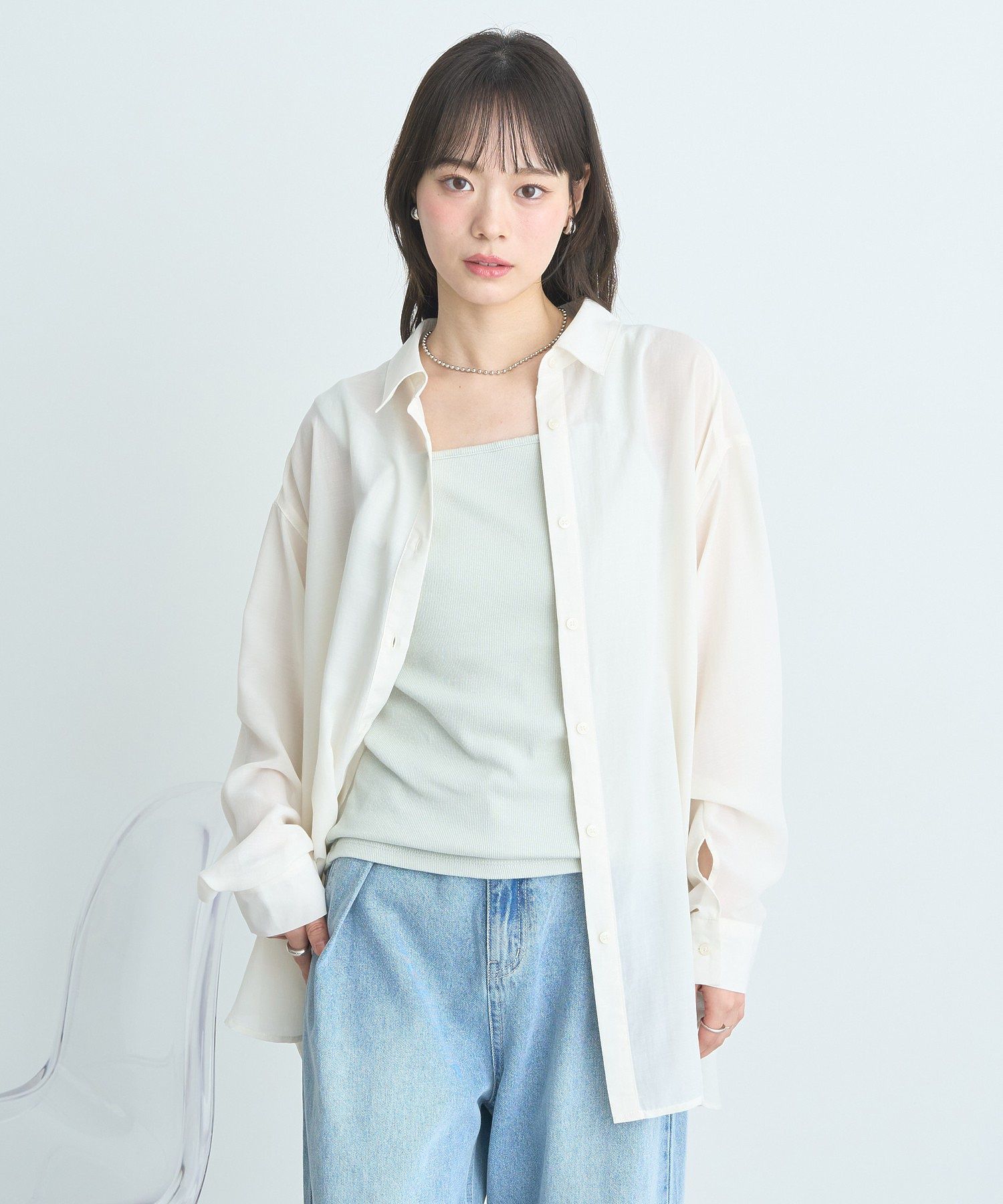 アースミュージックアンドエコロジー earth music&ecology ホルターレースキャミソール （ミント） ミント