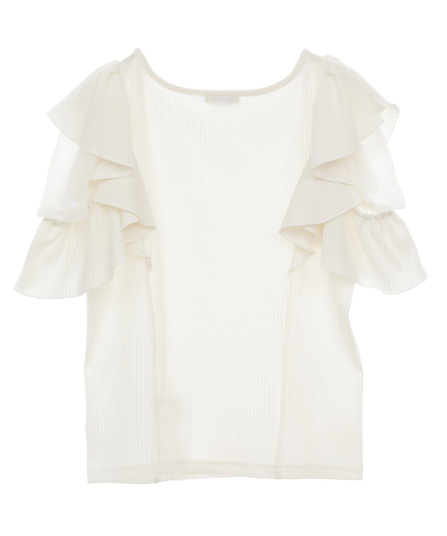 アースミュージックアンドエコロジー earth music&ecology 袖フリルデザインプルオーバー （ピンク） ピンク