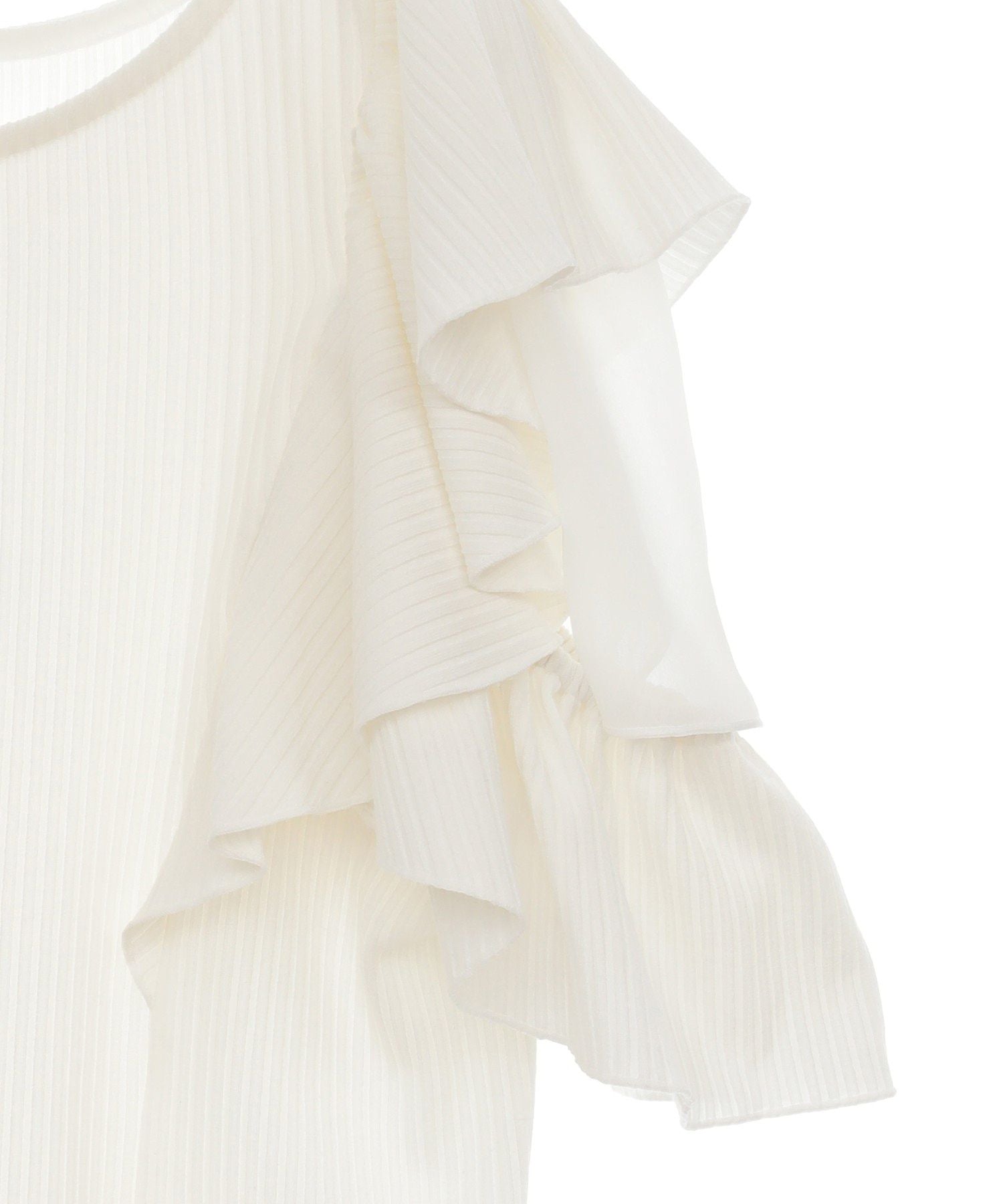 アースミュージックアンドエコロジー earth music&ecology 袖フリルデザインプルオーバー （ピンク） ピンク