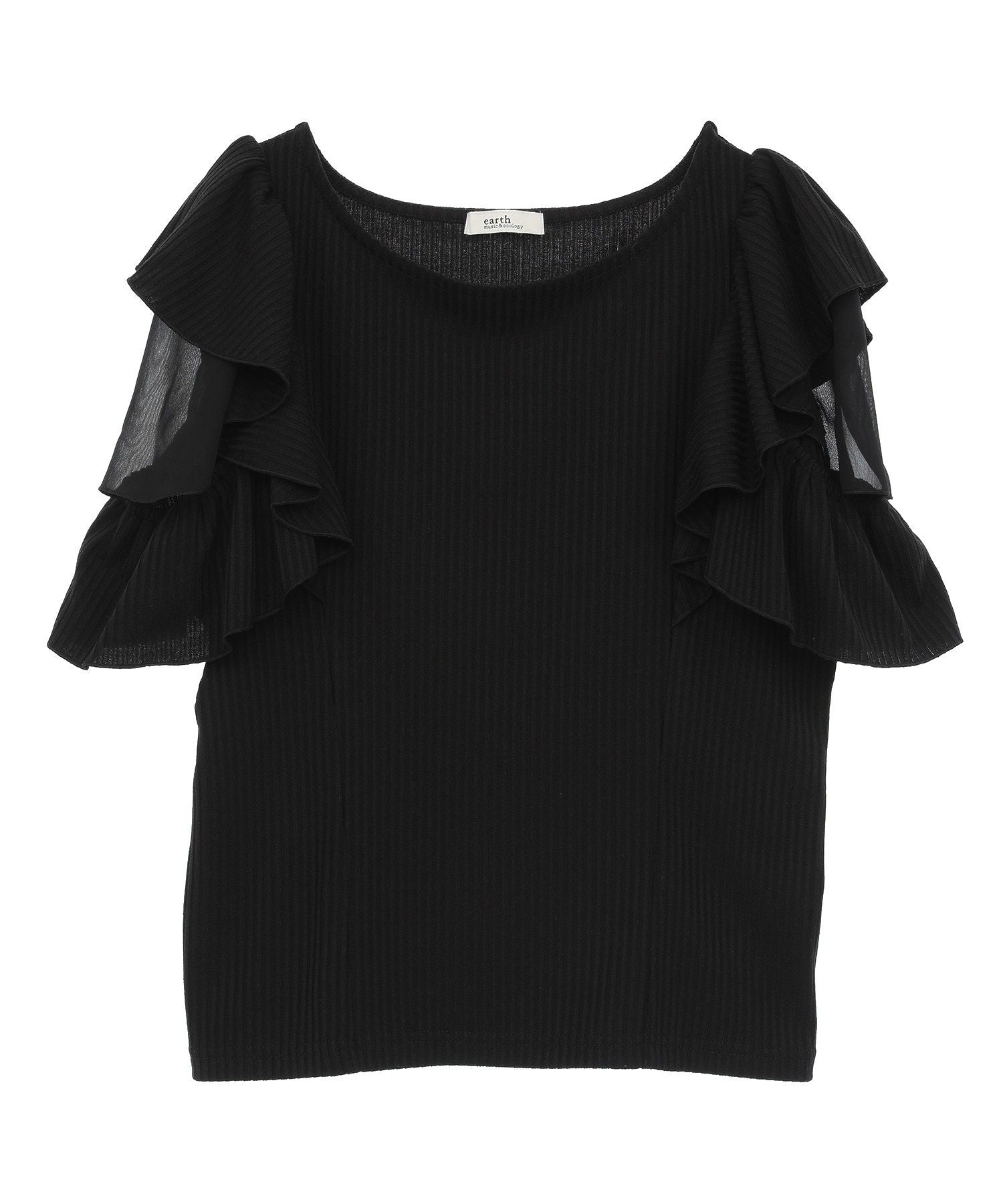 アースミュージックアンドエコロジー earth music&ecology 袖フリルデザインプルオーバー （ピンク） ピンク