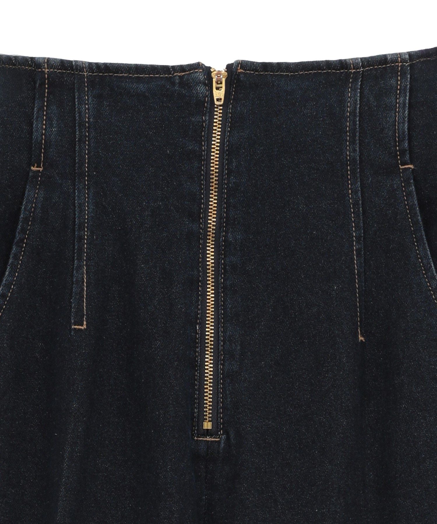 アースミュージックアンドエコロジー earth music&ecology フロントZIPバックレースアップデニム （ミディアムインディゴ） ミディアムインディゴ