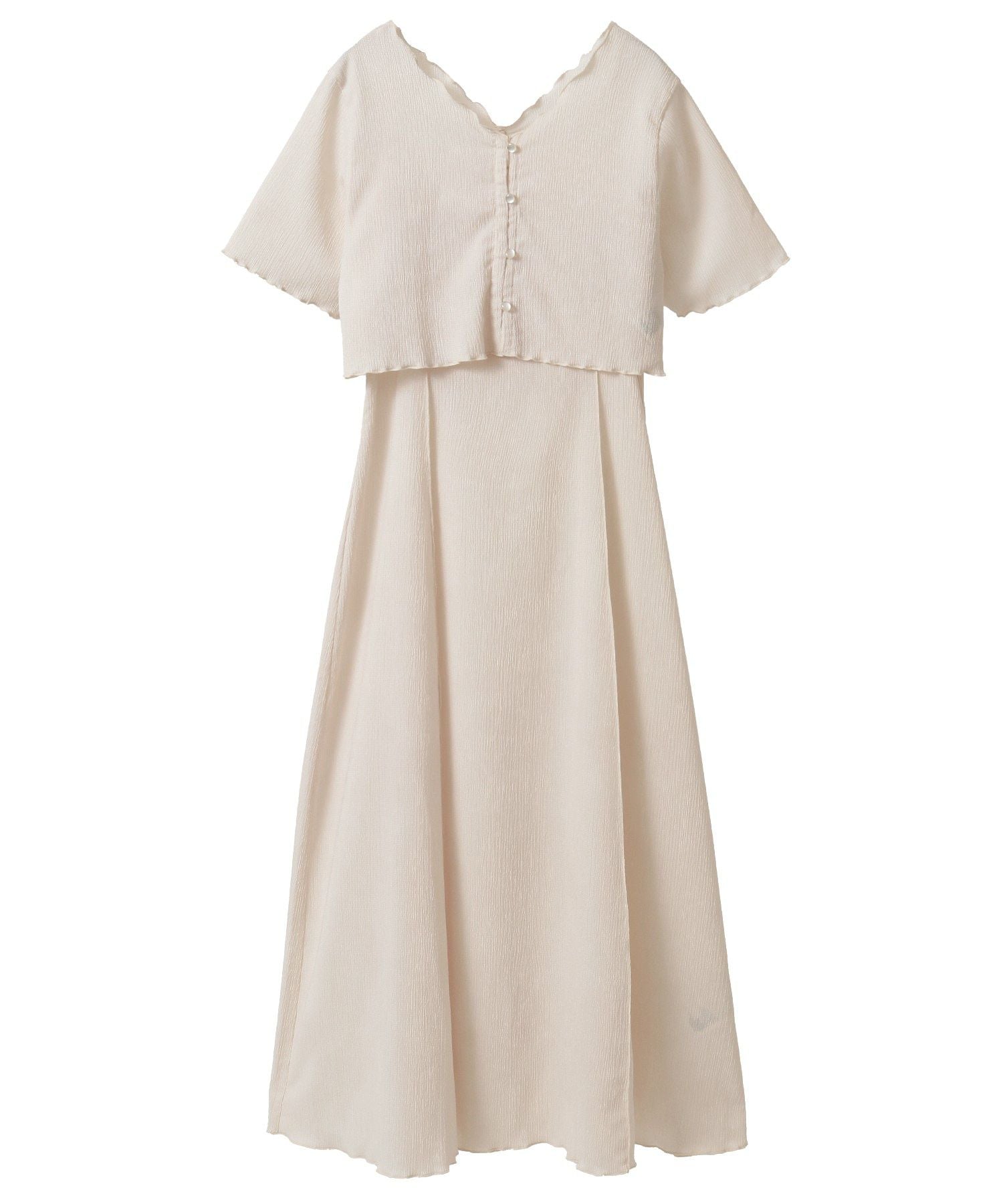 アースミュージックアンドエコロジー earth music&ecology SET2点ギャザーカットカーデ＋キャミワンピース （ブラック） ブラック