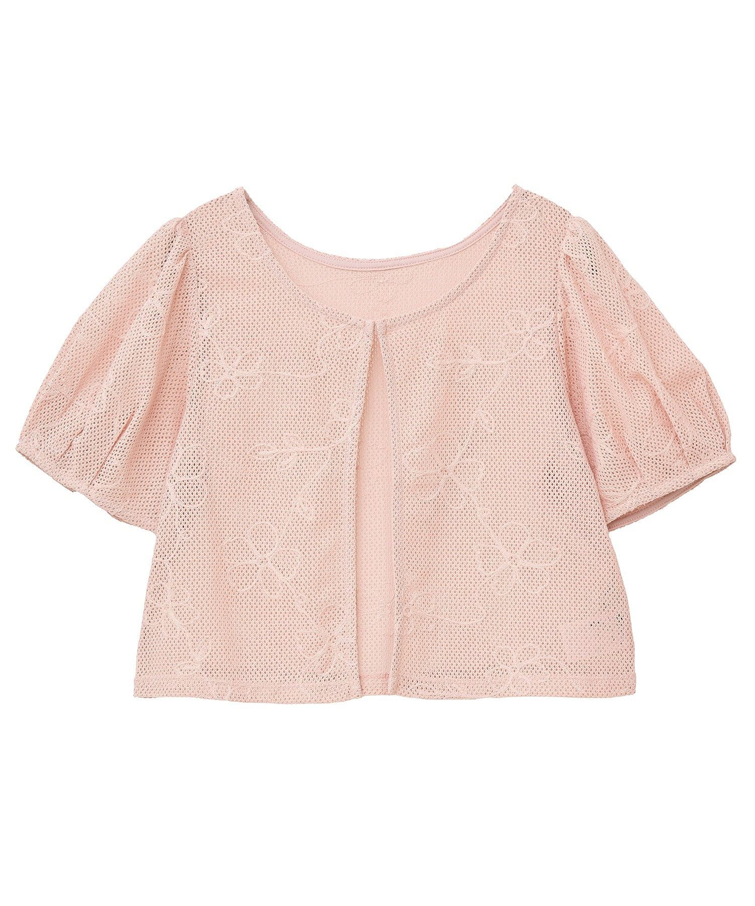 アースミュージックアンドエコロジー earth music&ecology フラワーコード刺繍カーディガン （アイボリー） アイボリー