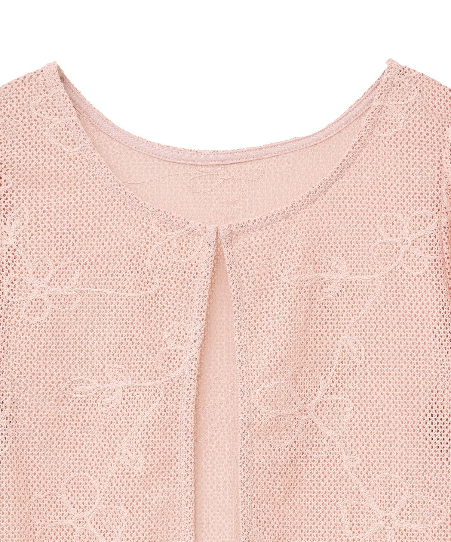 アースミュージックアンドエコロジー earth music&ecology フラワーコード刺繍カーディガン （アイボリー） アイボリー