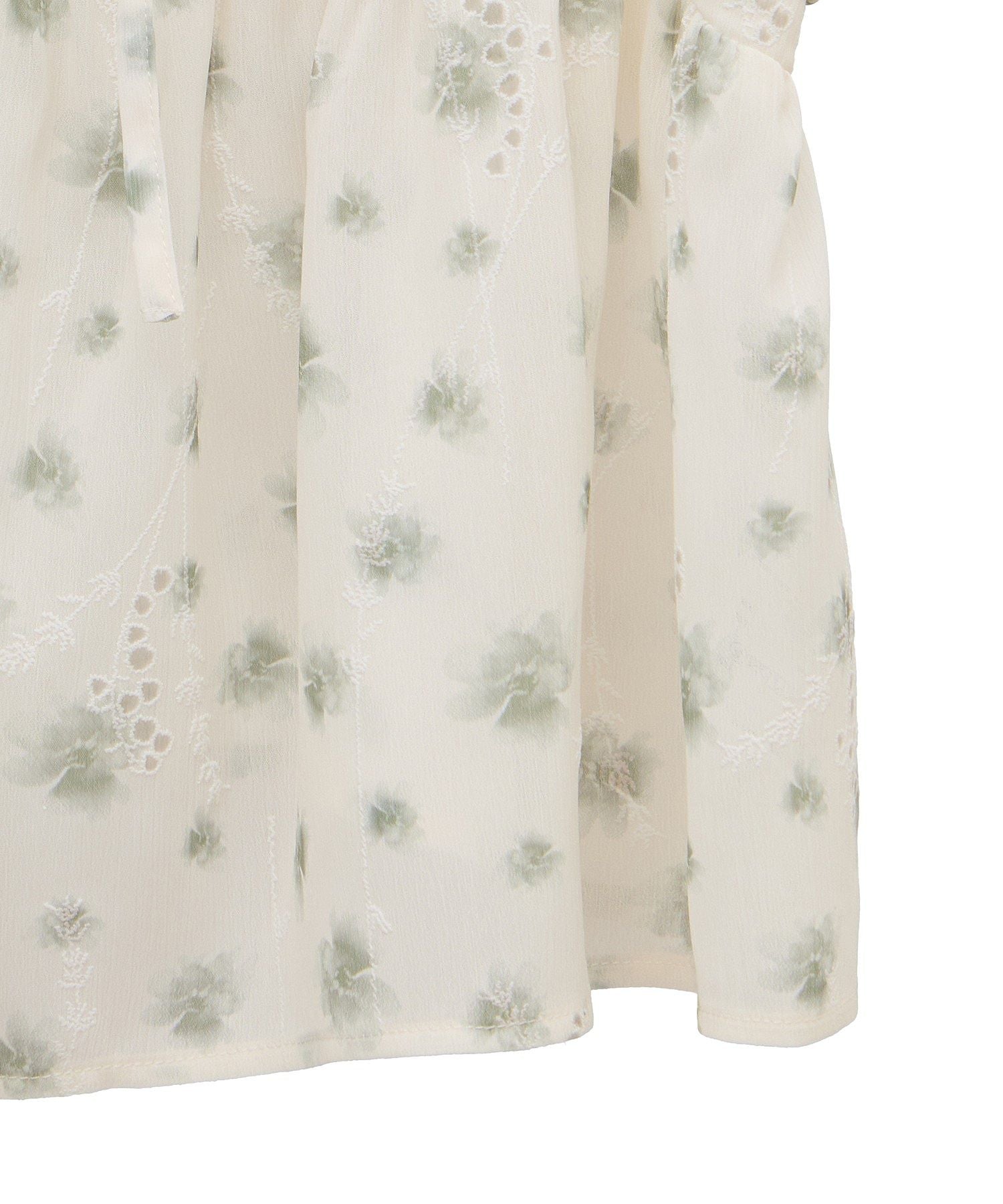 アースミュージックアンドエコロジー earth music&ecology 花柄ギャザーキャミビスチェ （ライトグリーン） ライトグリーン