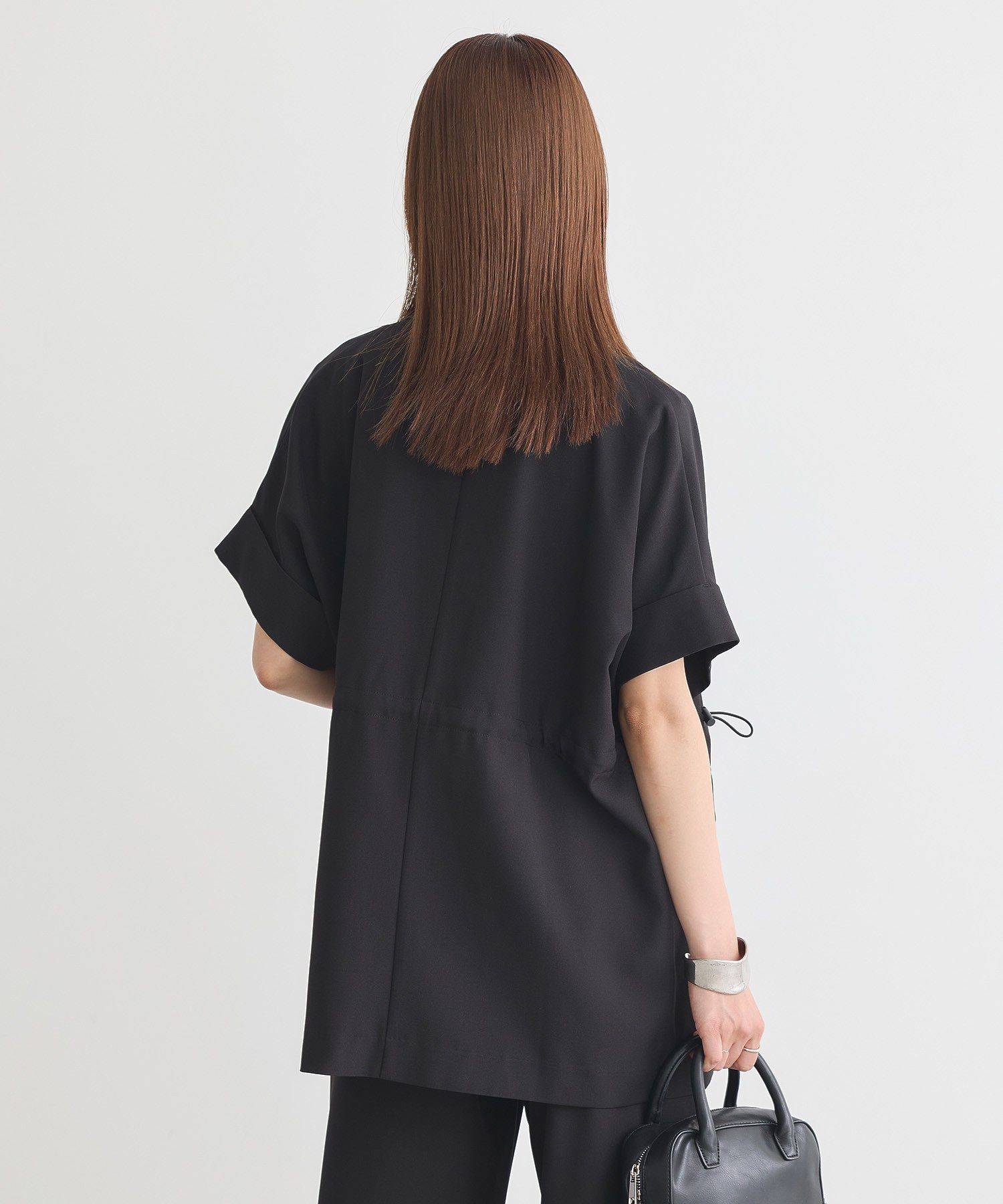 アースミュージックアンドエコロジー earth music&ecology 半袖サイドドロストジャケット （キャメル） キャメル