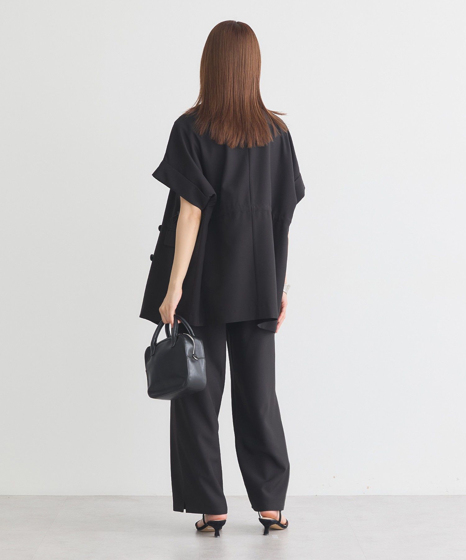 アースミュージックアンドエコロジー earth music&ecology 半袖サイドドロストジャケット （キャメル） キャメル