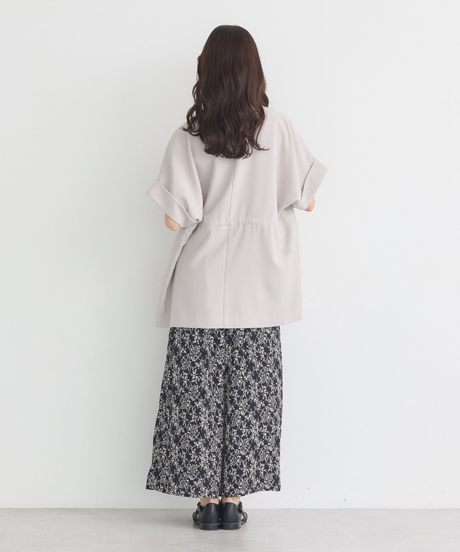 アースミュージックアンドエコロジー earth music&ecology 半袖サイドドロストジャケット （キャメル） キャメル