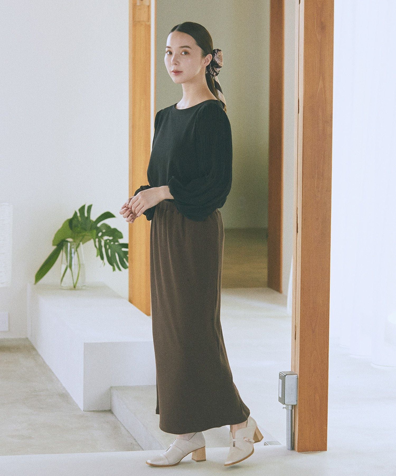 アースミュージックアンドエコロジー earth music&ecology マジョリカプリーツプルオーバー （ピンク） ピンク