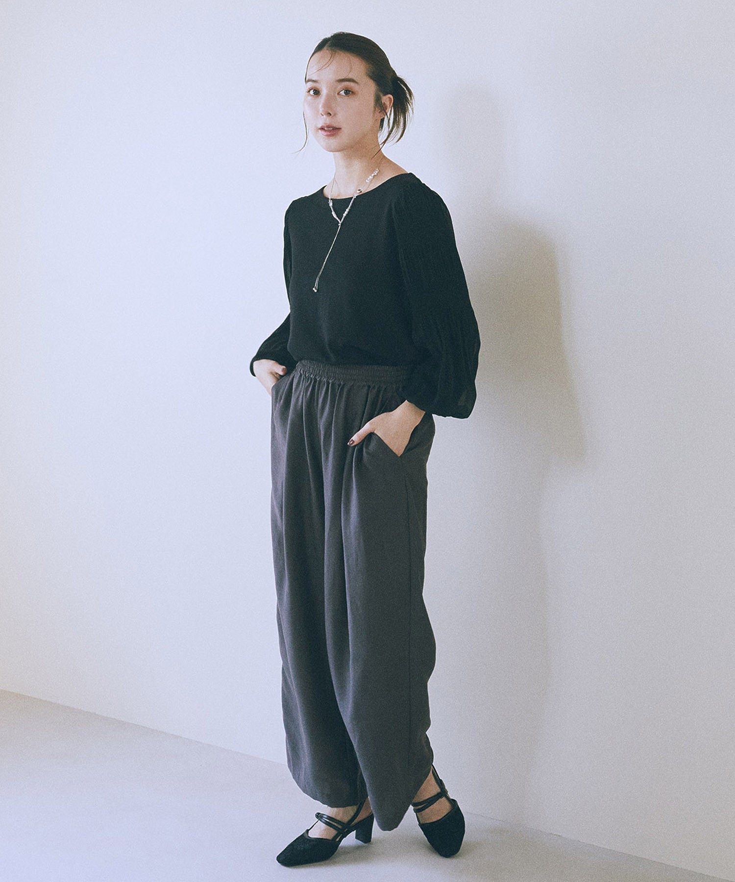 アースミュージックアンドエコロジー earth music&ecology マジョリカプリーツプルオーバー （ピンク） ピンク