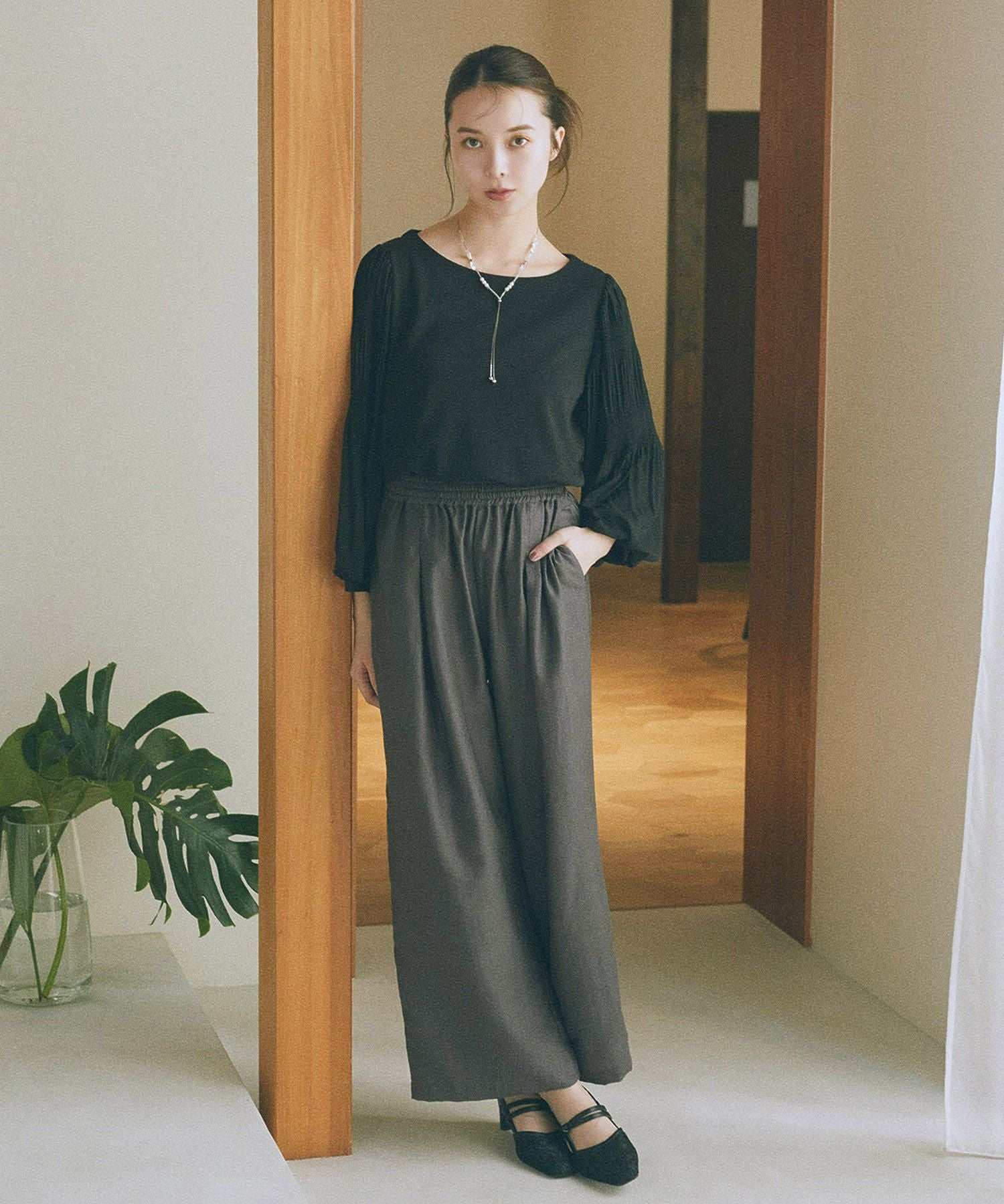 アースミュージックアンドエコロジー earth music&ecology マジョリカプリーツプルオーバー （ピンク） ピンク