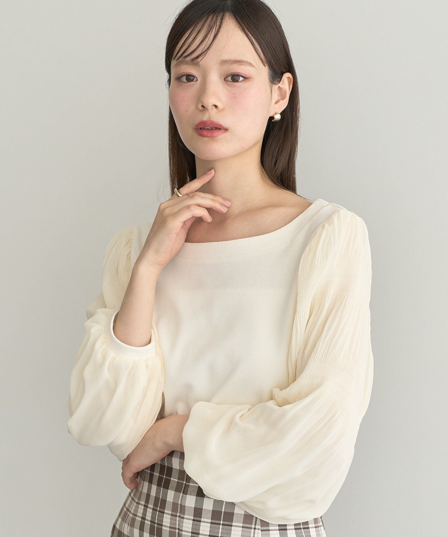 アースミュージックアンドエコロジー earth music&ecology マジョリカプリーツプルオーバー （ピンク） ピンク