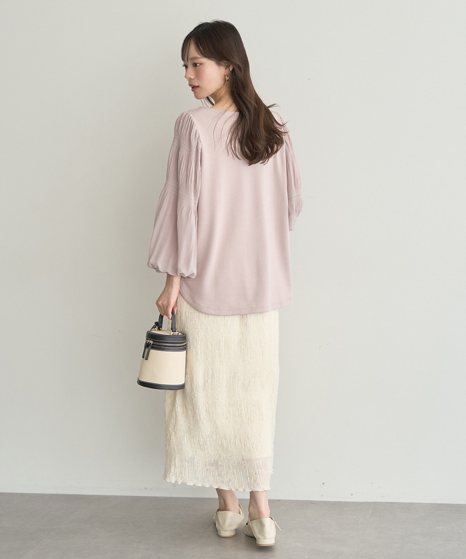 アースミュージックアンドエコロジー earth music&ecology マジョリカプリーツプルオーバー （ピンク） ピンク