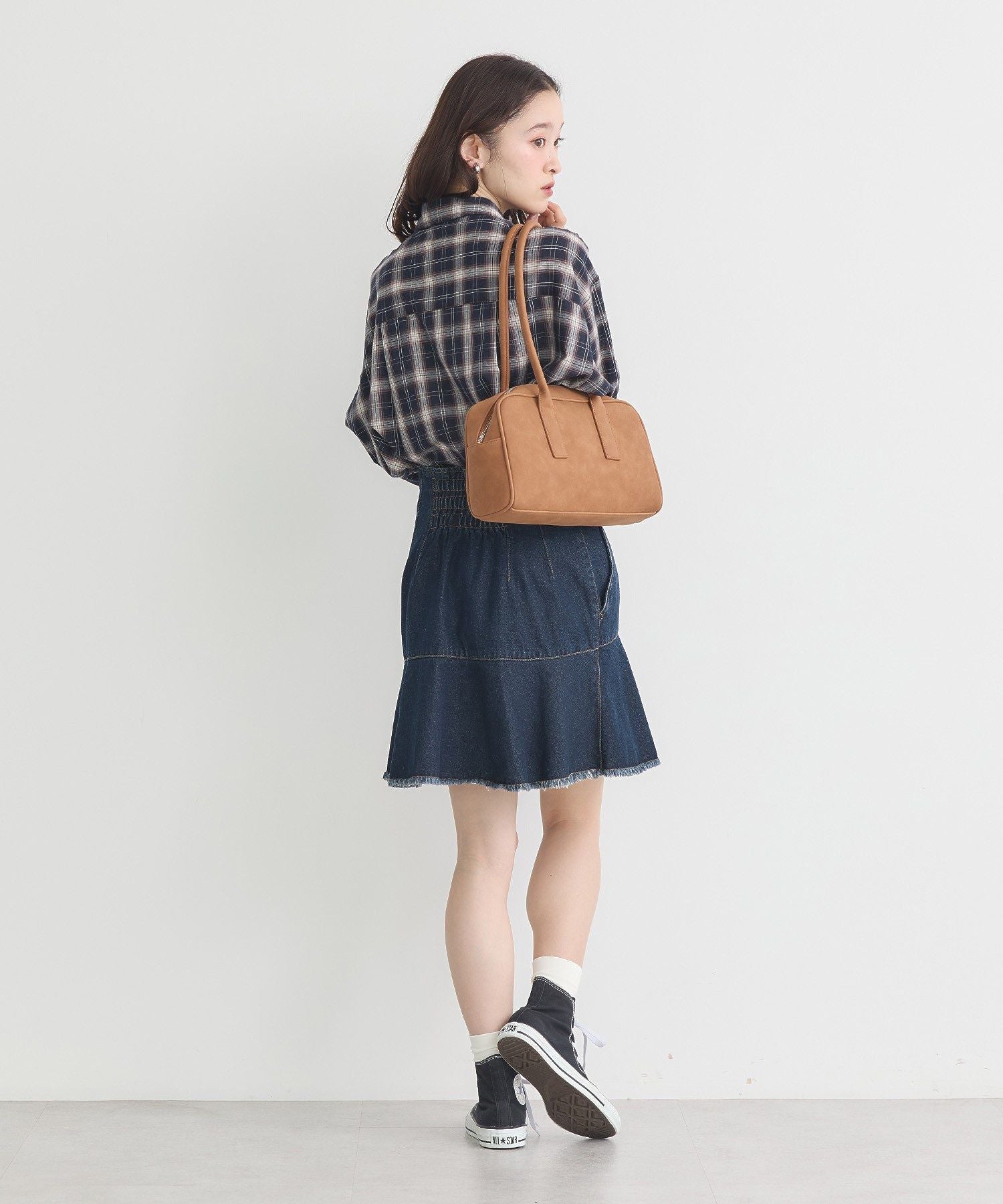 アースミュージックアンドエコロジー earth music&ecology マルチウェイチェックシャツ （チェックベージュ） チェックベージュ