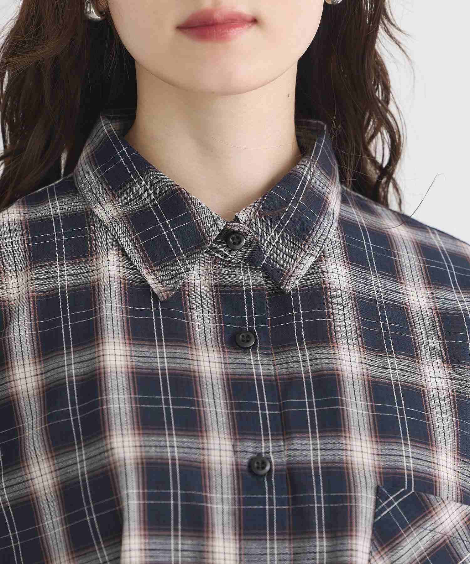 アースミュージックアンドエコロジー earth music&ecology マルチウェイチェックシャツ （チェックベージュ） チェックベージュ