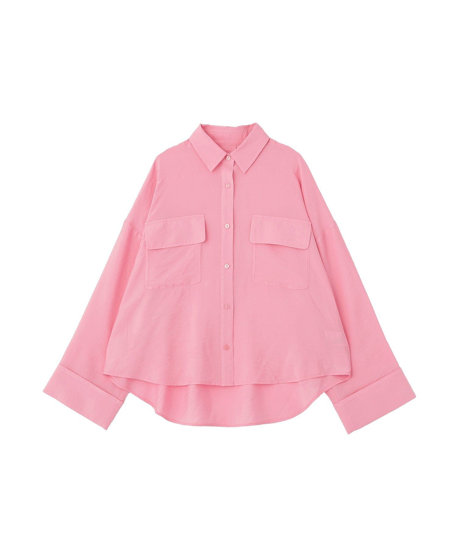 アースミュージックアンドエコロジー earth music&ecology Wポケットシャツ （ピンク） ピンク