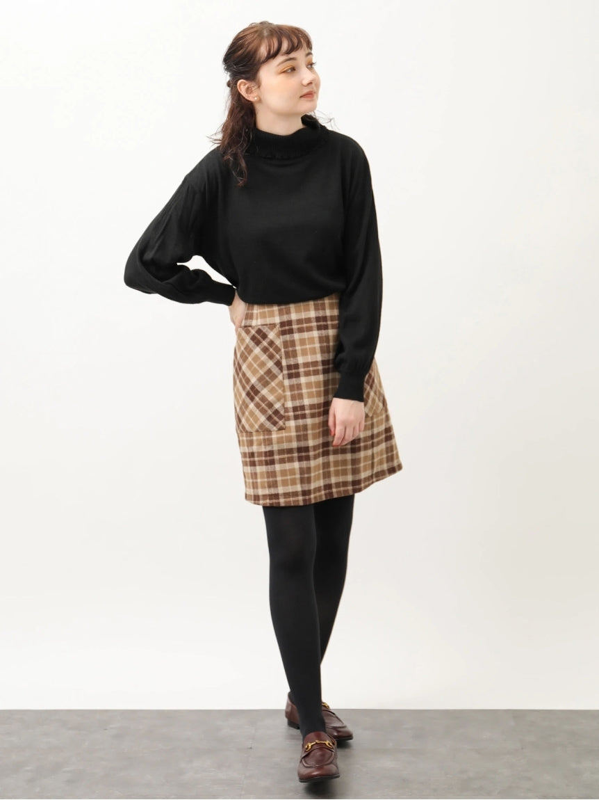 アースミュージックアンドエコロジー earth music&ecology ポケット付台形ミニスカート （グリーン） グリーン