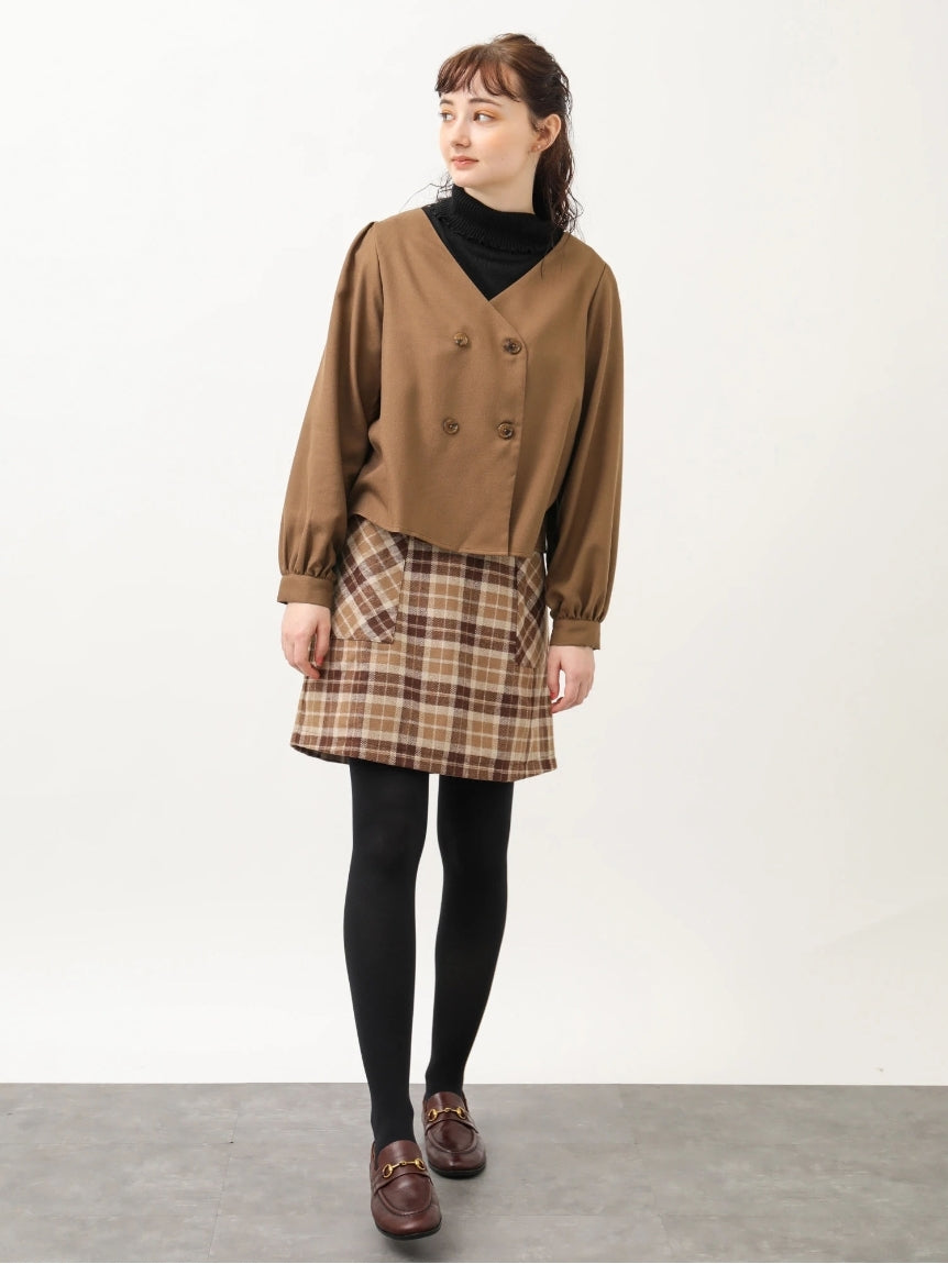 アースミュージックアンドエコロジー earth music&ecology ポケット付台形ミニスカート （グリーン） グリーン