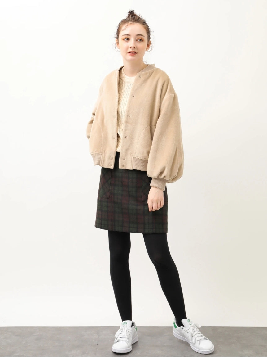 アースミュージックアンドエコロジー earth music&ecology ポケット付台形ミニスカート （グリーン） グリーン