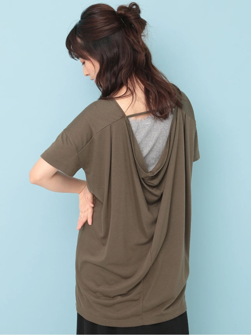 アースミュージックアンドエコロジー earth music&ecology バックドレーププルオーバー （オフホワイト） オフホワイト