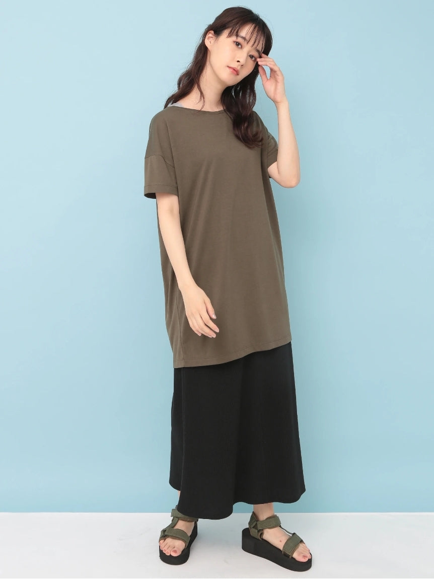 アースミュージックアンドエコロジー earth music&ecology バックドレーププルオーバー （オフホワイト） オフホワイト