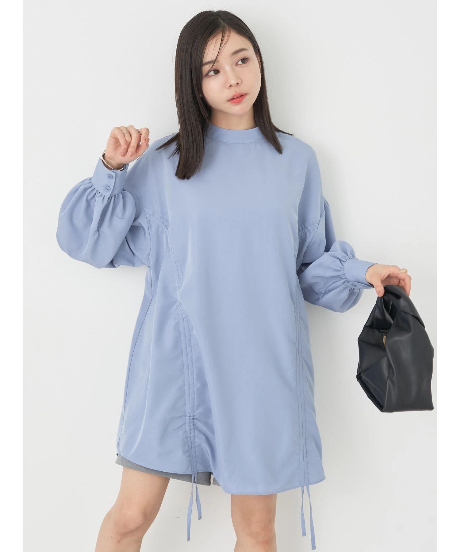 アースミュージックアンドエコロジー earth music&ecology ドロストチュニックブラウス （アイボリー） アイボリー