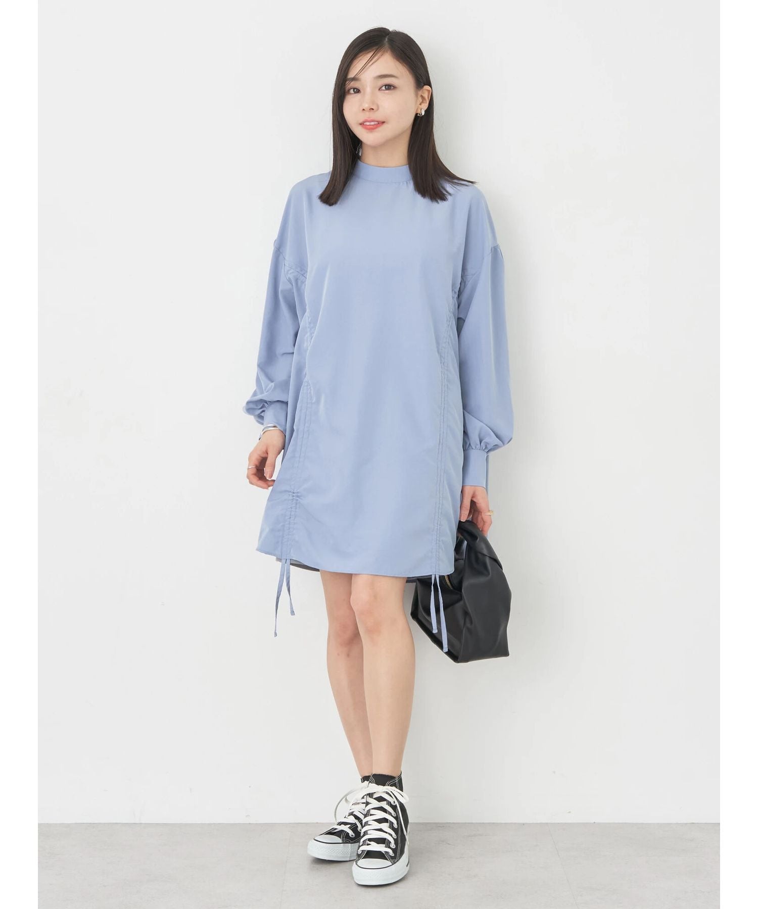 アースミュージックアンドエコロジー earth music&ecology ドロストチュニックブラウス （アイボリー） アイボリー