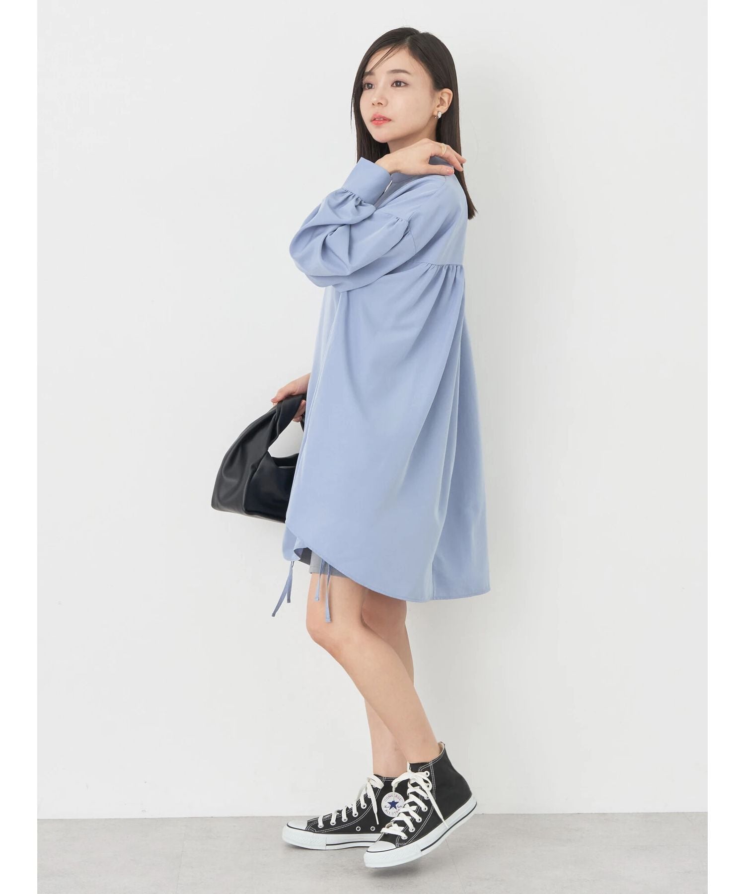 アースミュージックアンドエコロジー earth music&ecology ドロストチュニックブラウス （アイボリー） アイボリー