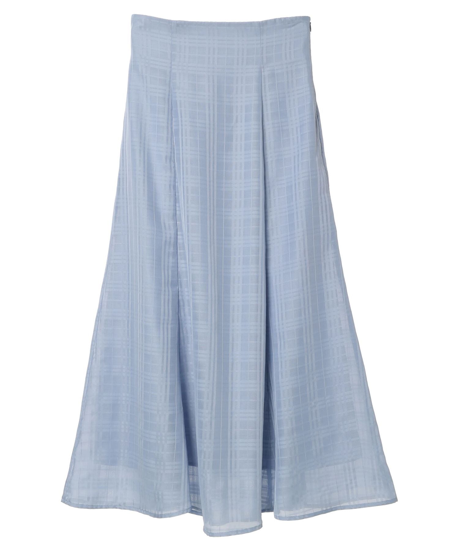 アースミュージックアンドエコロジー earth music&ecology シアーチェックフレアスカート （アイボリー） アイボリー