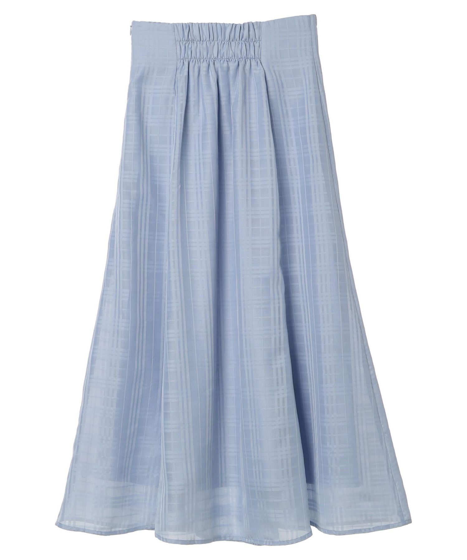 アースミュージックアンドエコロジー earth music&ecology シアーチェックフレアスカート （アイボリー） アイボリー