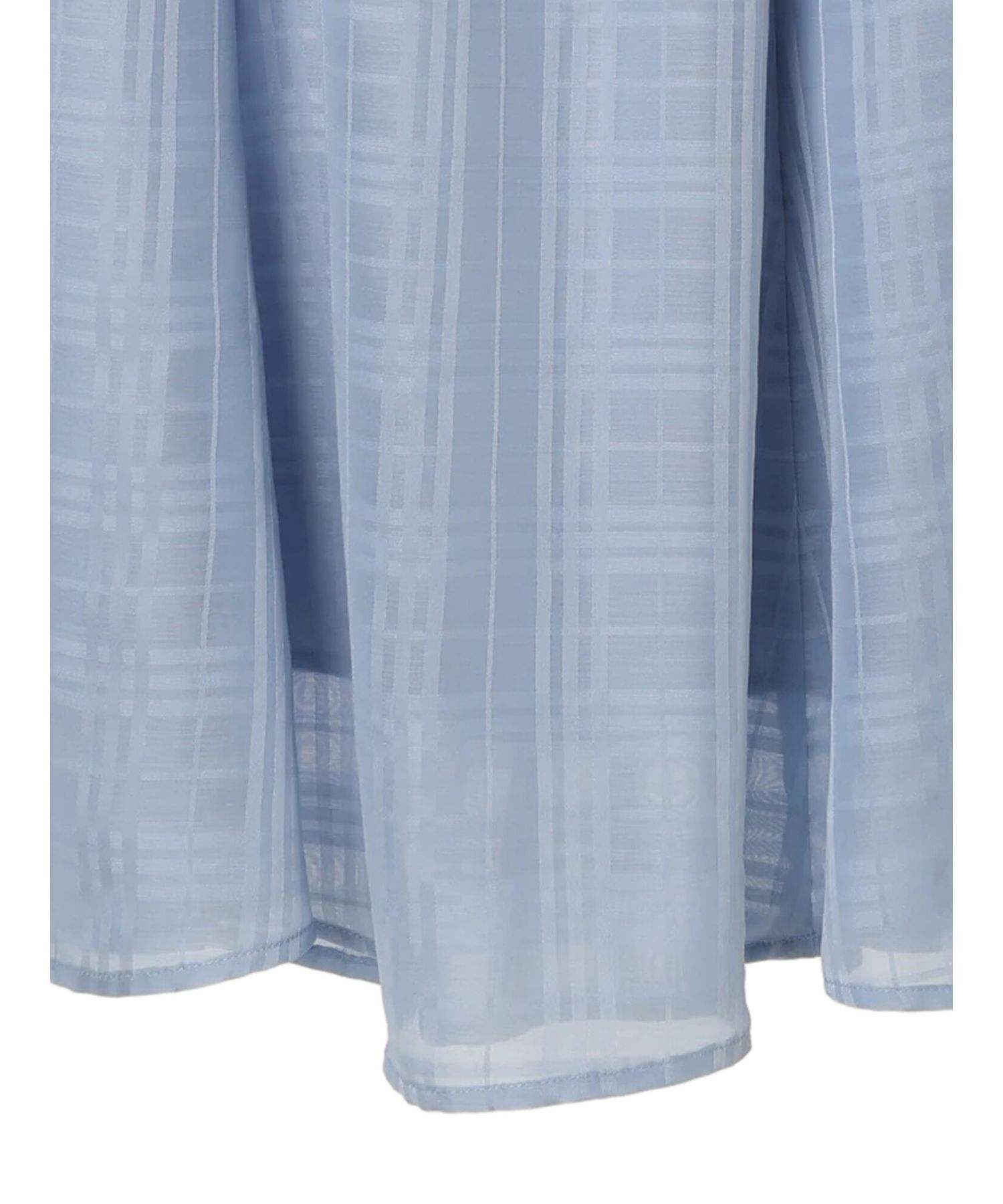 アースミュージックアンドエコロジー earth music&ecology シアーチェックフレアスカート （アイボリー） アイボリー