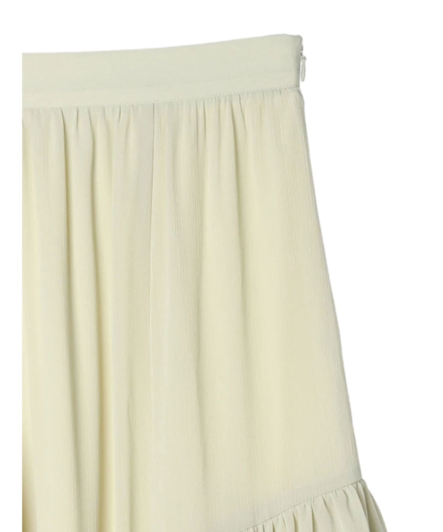 アースミュージックアンドエコロジー earth music&ecology シアー楊柳アシメティアードスカート （ライトグレー） ライトグレー