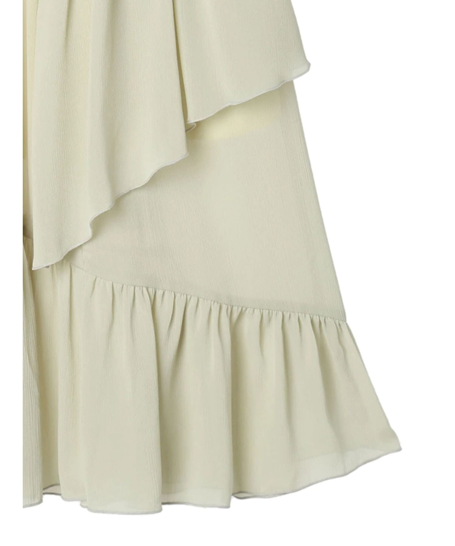 アースミュージックアンドエコロジー earth music&ecology シアー楊柳アシメティアードスカート （ライトグレー） ライトグレー