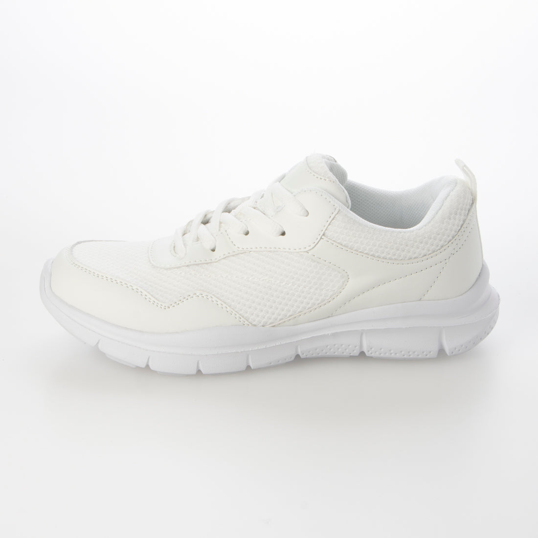 Earth March Unisex Sneakers Athletic Shoes Sports Shoes Lace-Up Mesh Material em_24249 White