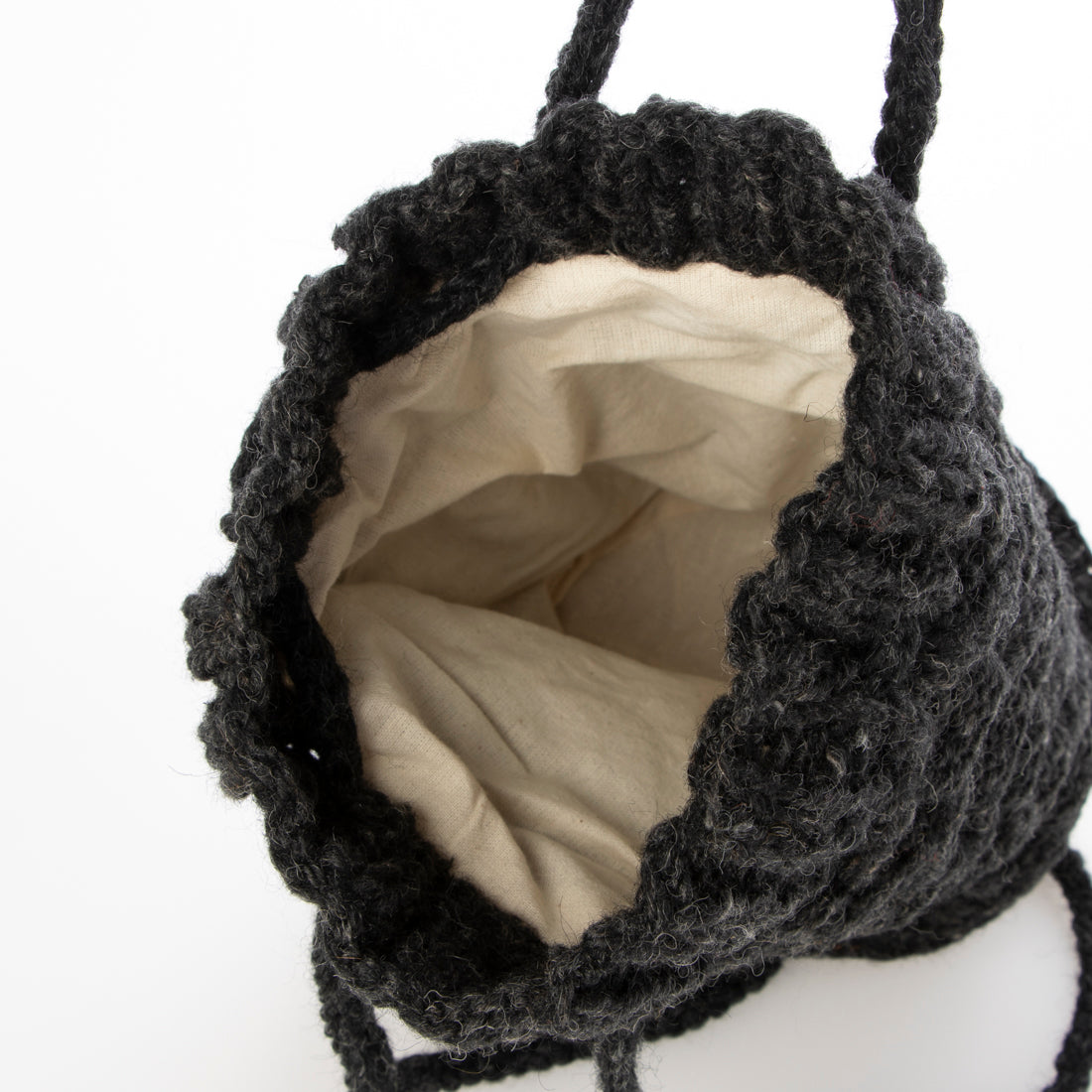 アースメイド EARTH MADE E6521 WOOL KNIT KINCHAKU BAG