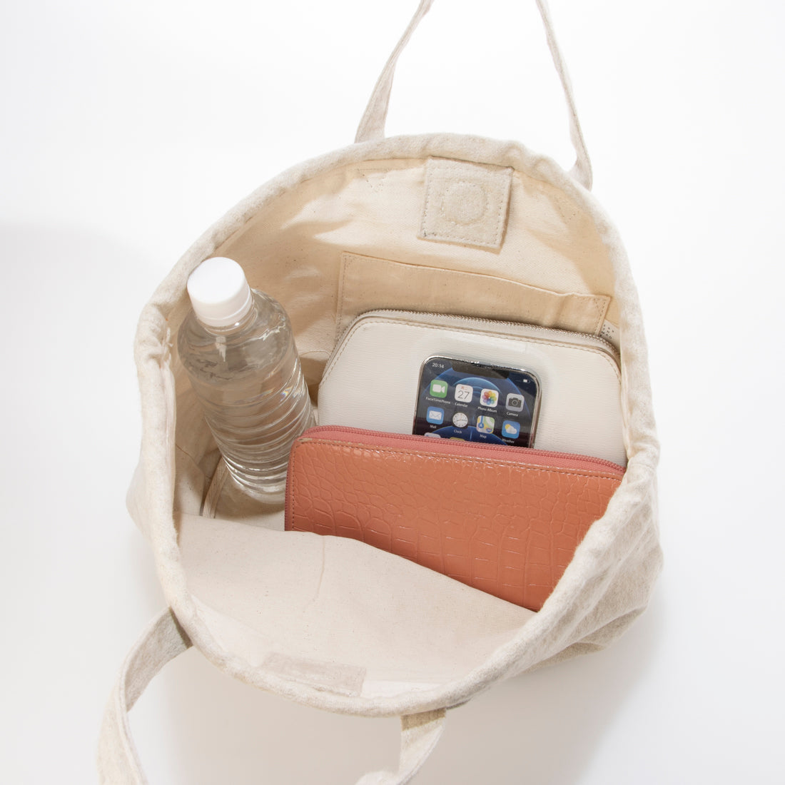 アースメイド EARTH MADE E6885 BRUSHED LIN MARCHE TOTE/S