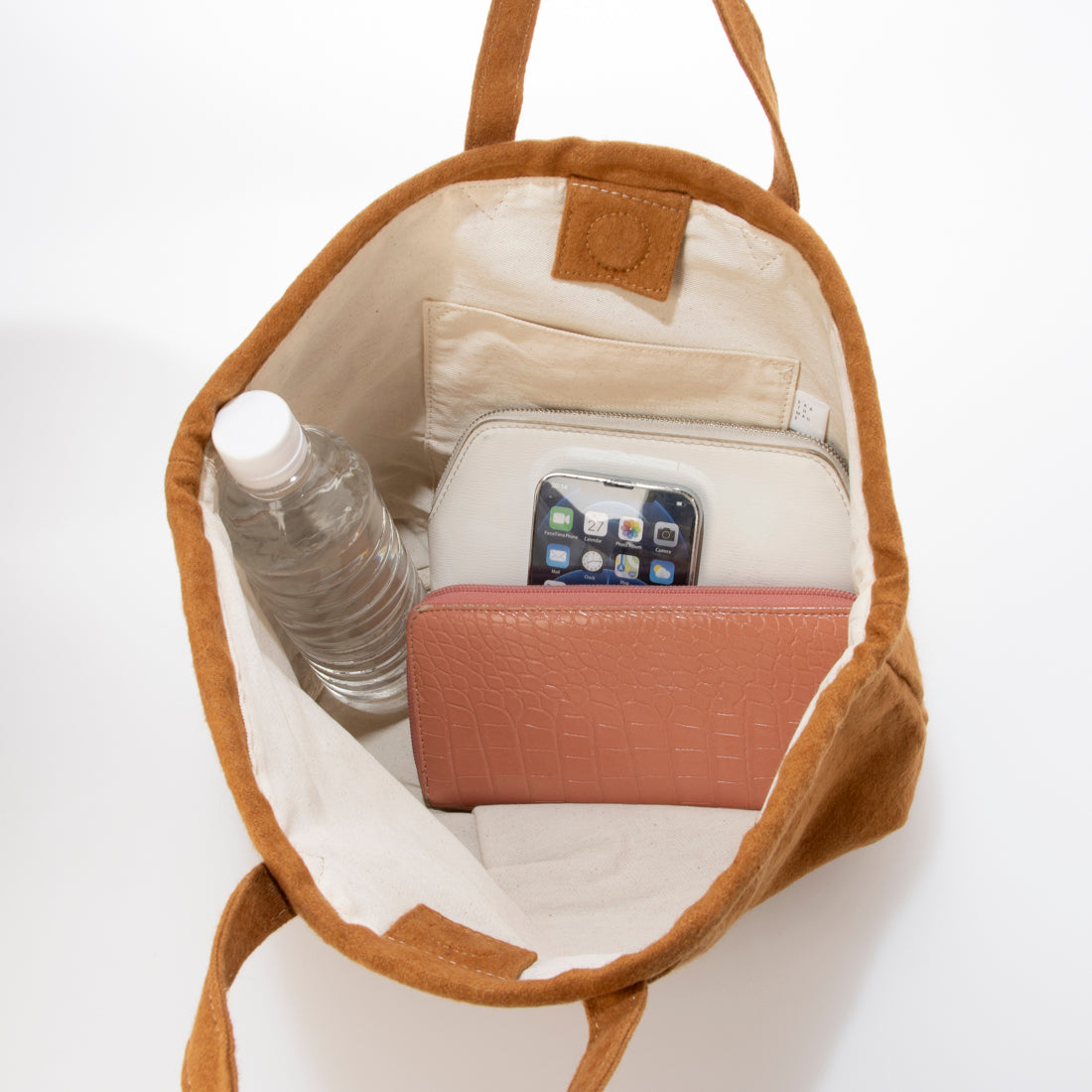 アースメイド EARTH MADE E6885 BRUSHED LIN MARCHE TOTE/S