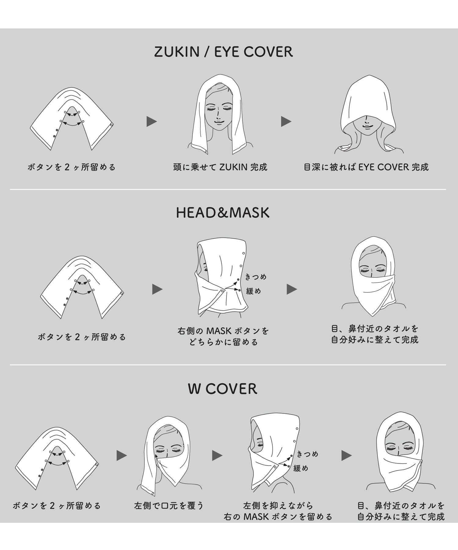 ゲンショウテン GEN SHO-TEN 【WEB限定】サウナハットタオル 5つのカバー 両面パイル