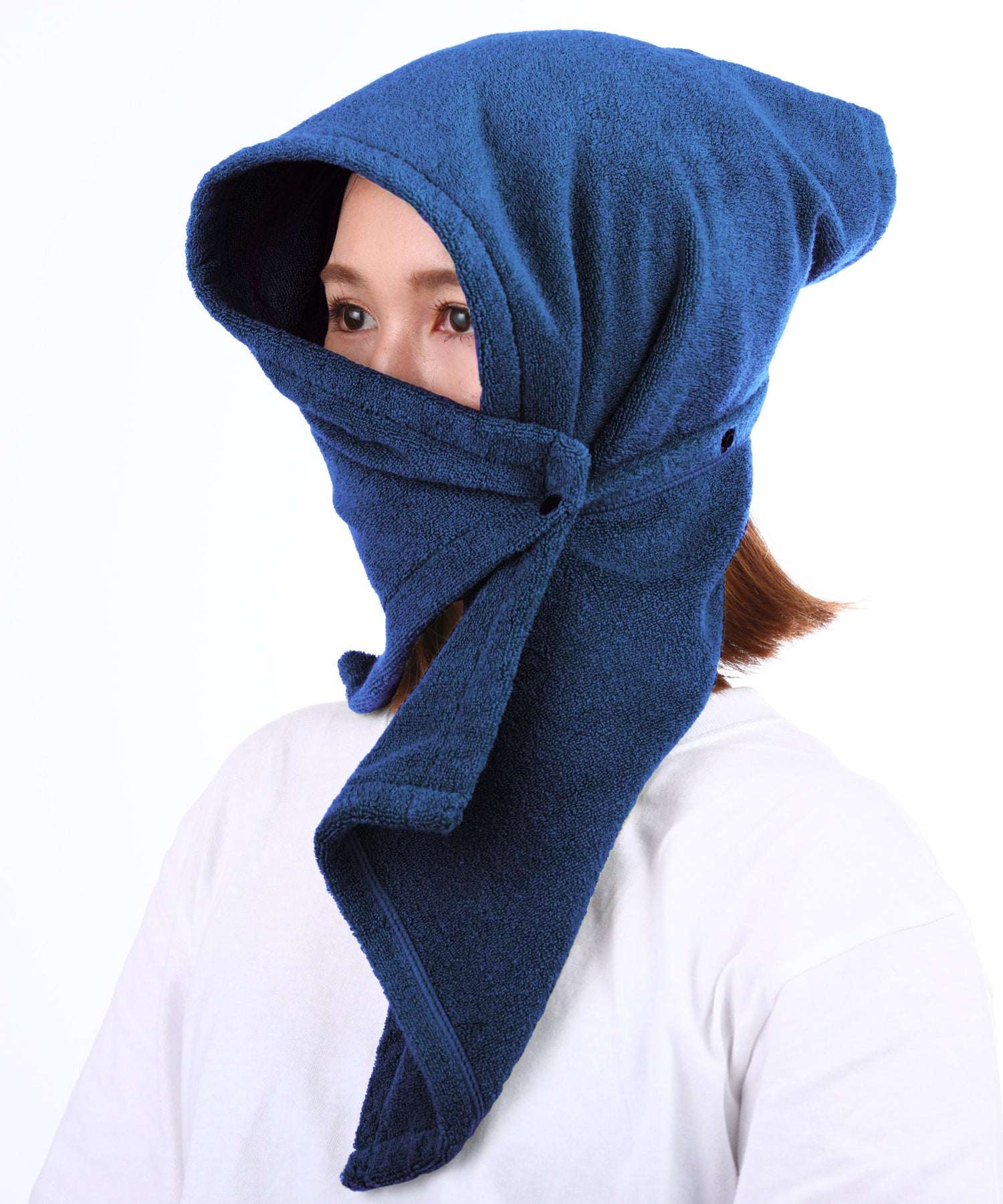 ゲンショウテン GEN SHO-TEN 【WEB限定】サウナハットタオル 5つのカバー 両面パイル,ネイビー