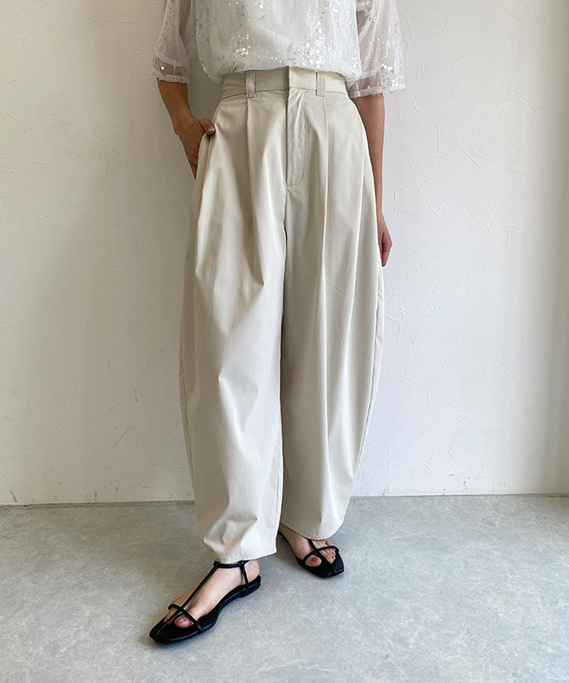 クラム ECLAM フリンジジャカードタックパンツ （アイボリー） アイボリー