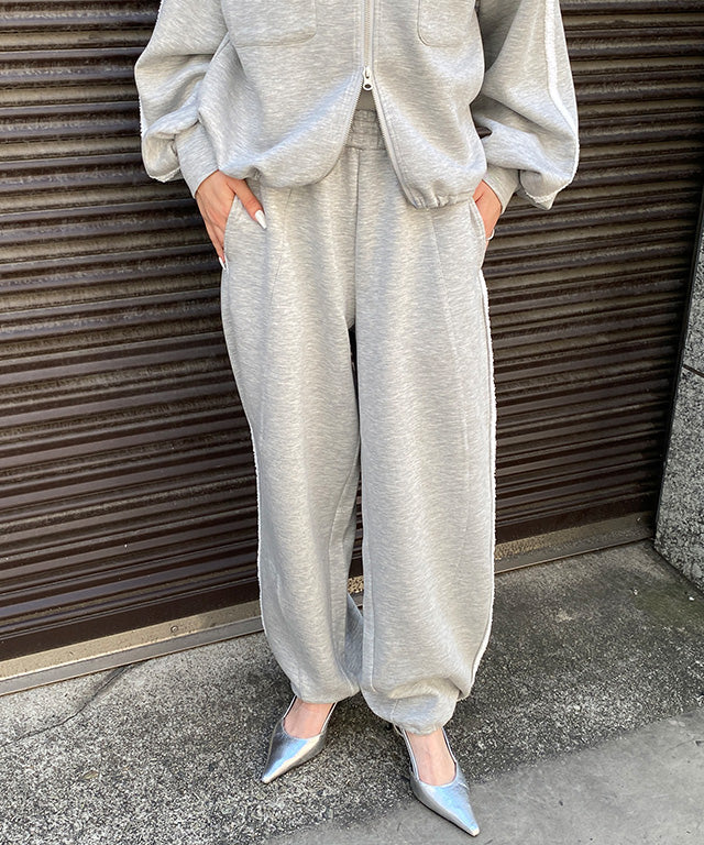 クラム ECLAM フリンジラインポンチパンツ （ライトグレー） ライトグレー