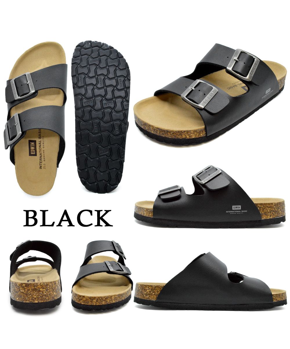 エドウィン EDWIN EDWIN EB1001 SANDALS サンダル （ブラック） ブラック