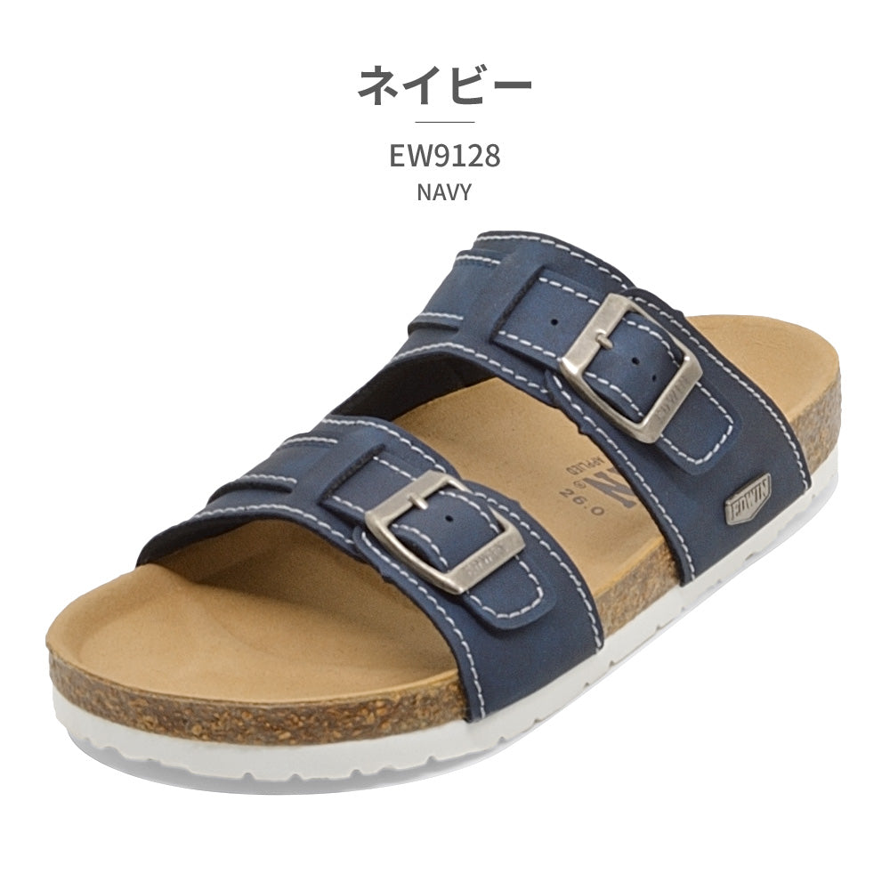 エドウィン EDWIN サンダル メンズ EW9128 EDWIN コンフォート つっかけ ベルト 天然コルク （ネイビー） ネイビー
