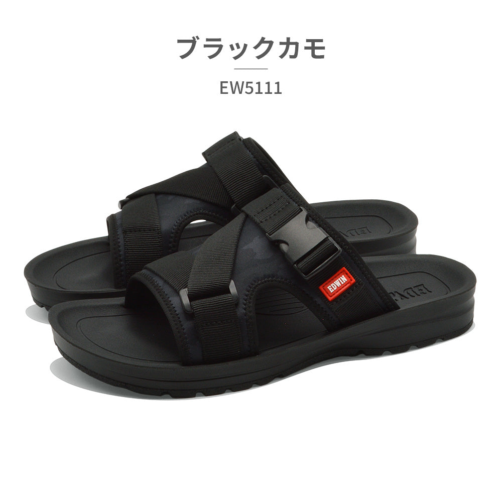 エドウィン EDWIN サンダル メンズ EW5111 エドウィン スポーツサンダル （ブラック） ブラック