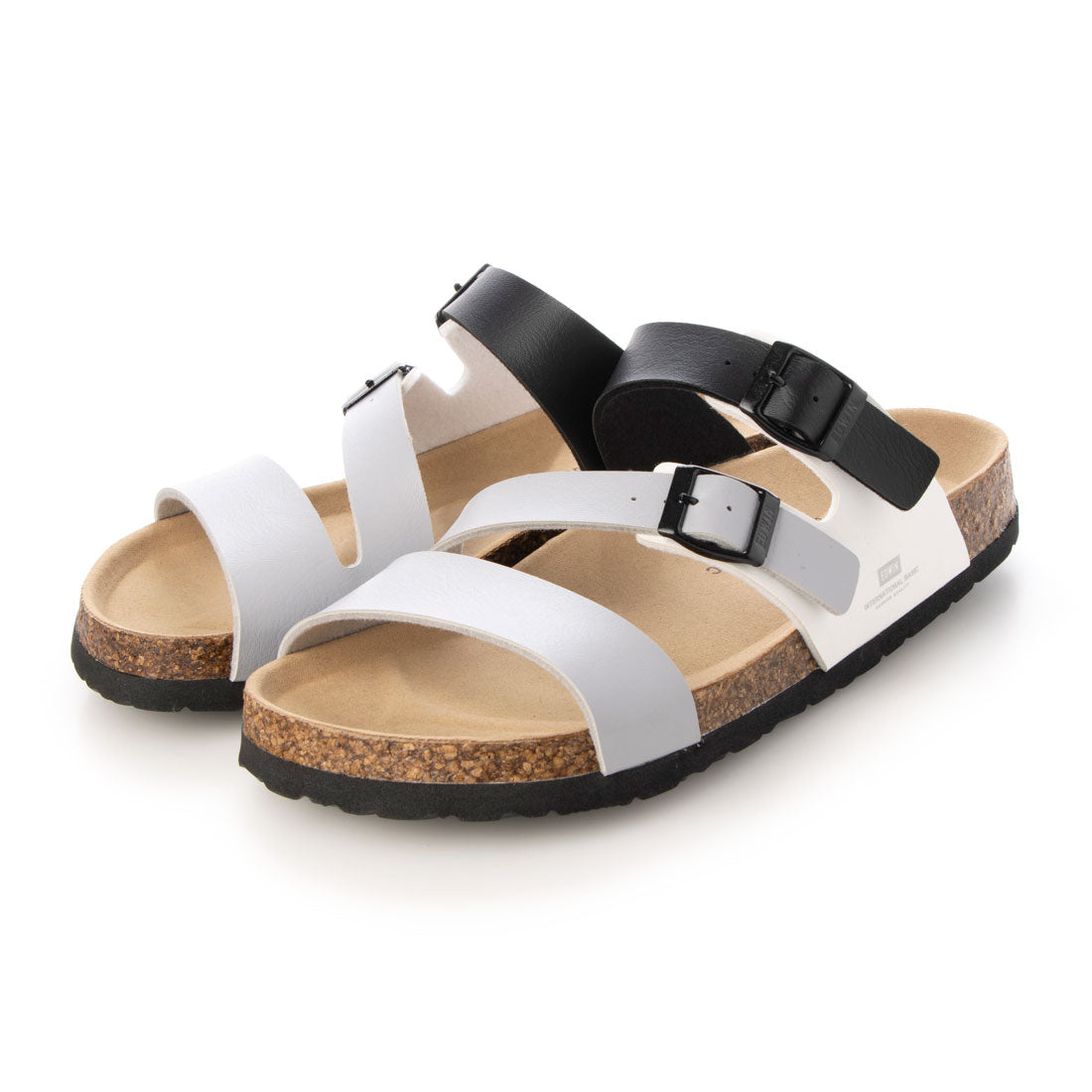 エドウィン EDWIN フットベッドサンダル  メンズ,BLACK
