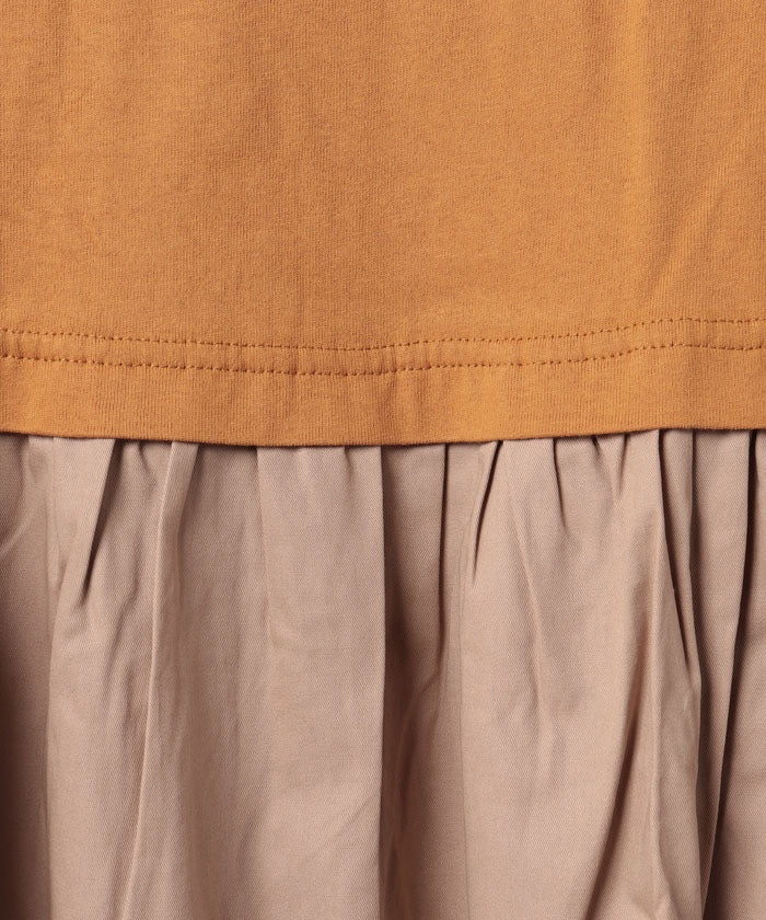 エドウィン EDWIN 22SS プリントTEEドッキングワンピース 785629B オレンジ