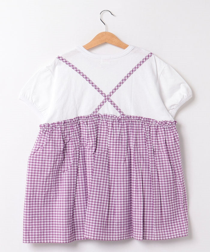 エドウィン EDWIN 22SS フェイクビスチェTEE   788416B パープル