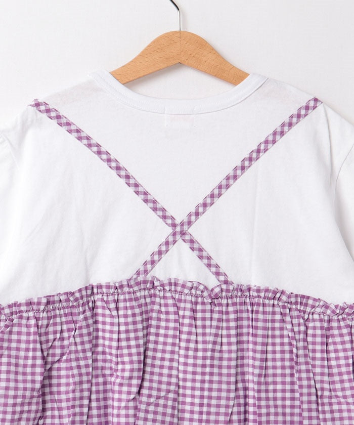 エドウィン EDWIN 22SS フェイクビスチェTEE   788416B パープル