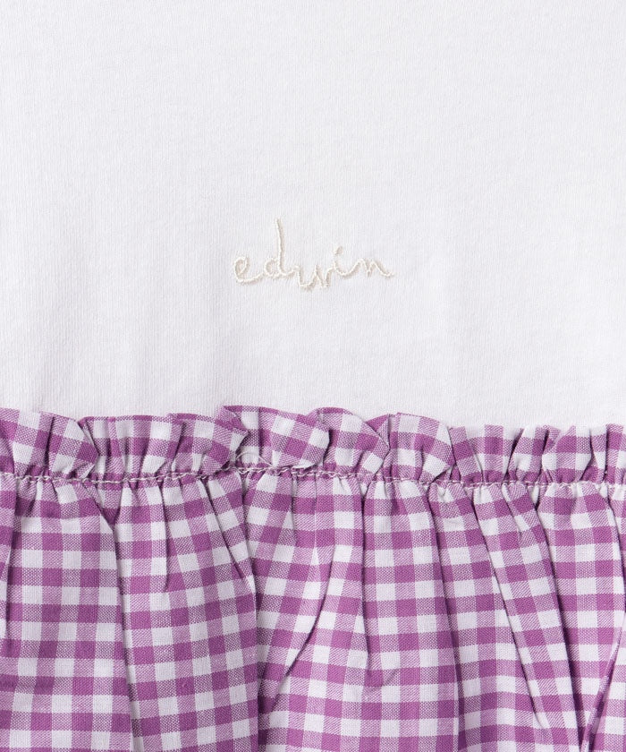 エドウィン EDWIN 22SS フェイクビスチェTEE   788416B パープル